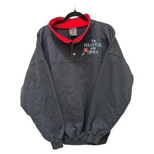 🎭 Vintage The Phantom of the Opera Crewneck Sweatshirt – Black & Red
